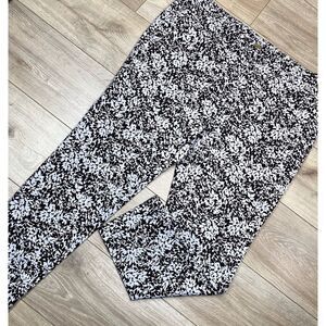 Michael Kors‎ Slim Leg Ankle Pants Womens 16M Career Casual Black White Floral